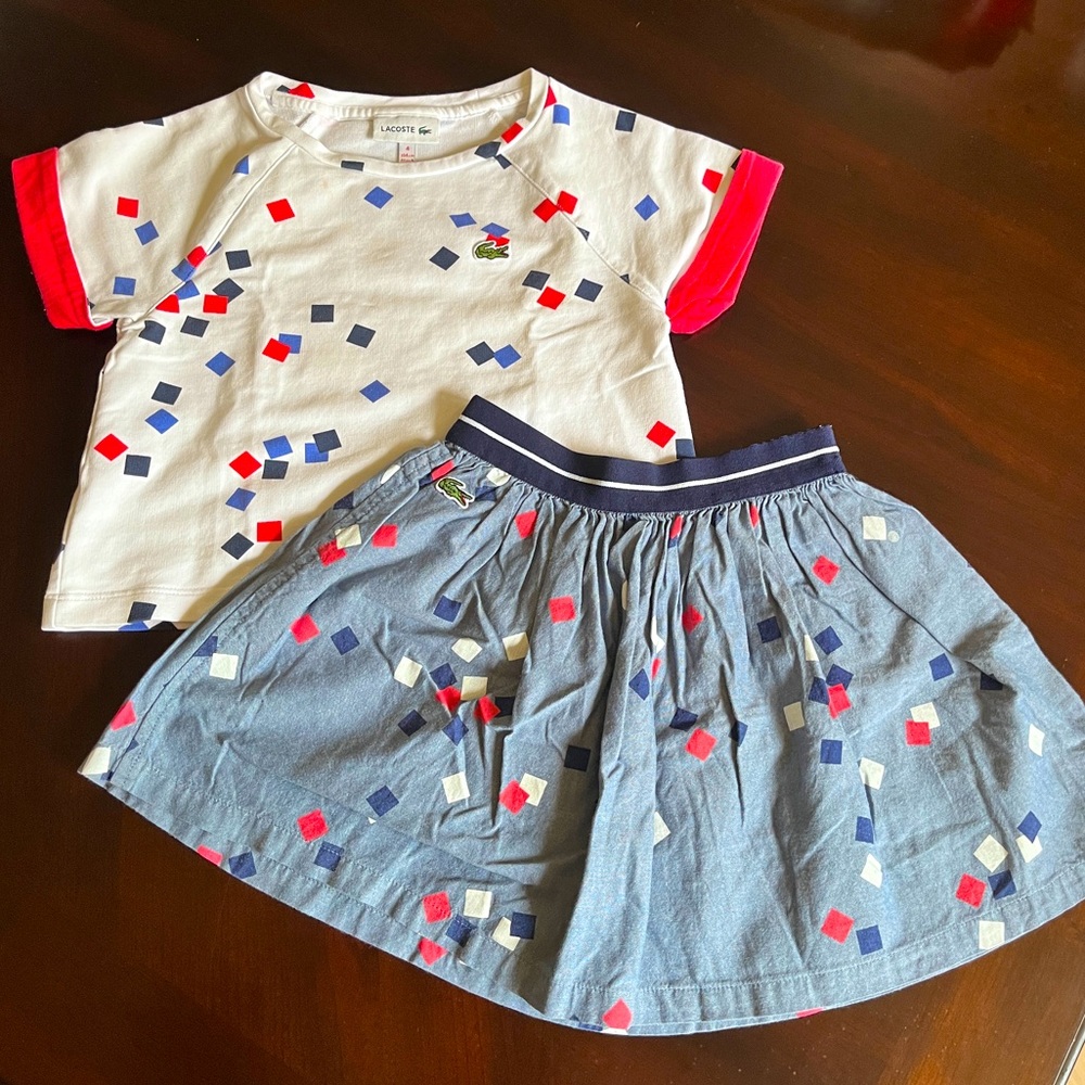 Lacoste Shirt & Skirt Set for Kids